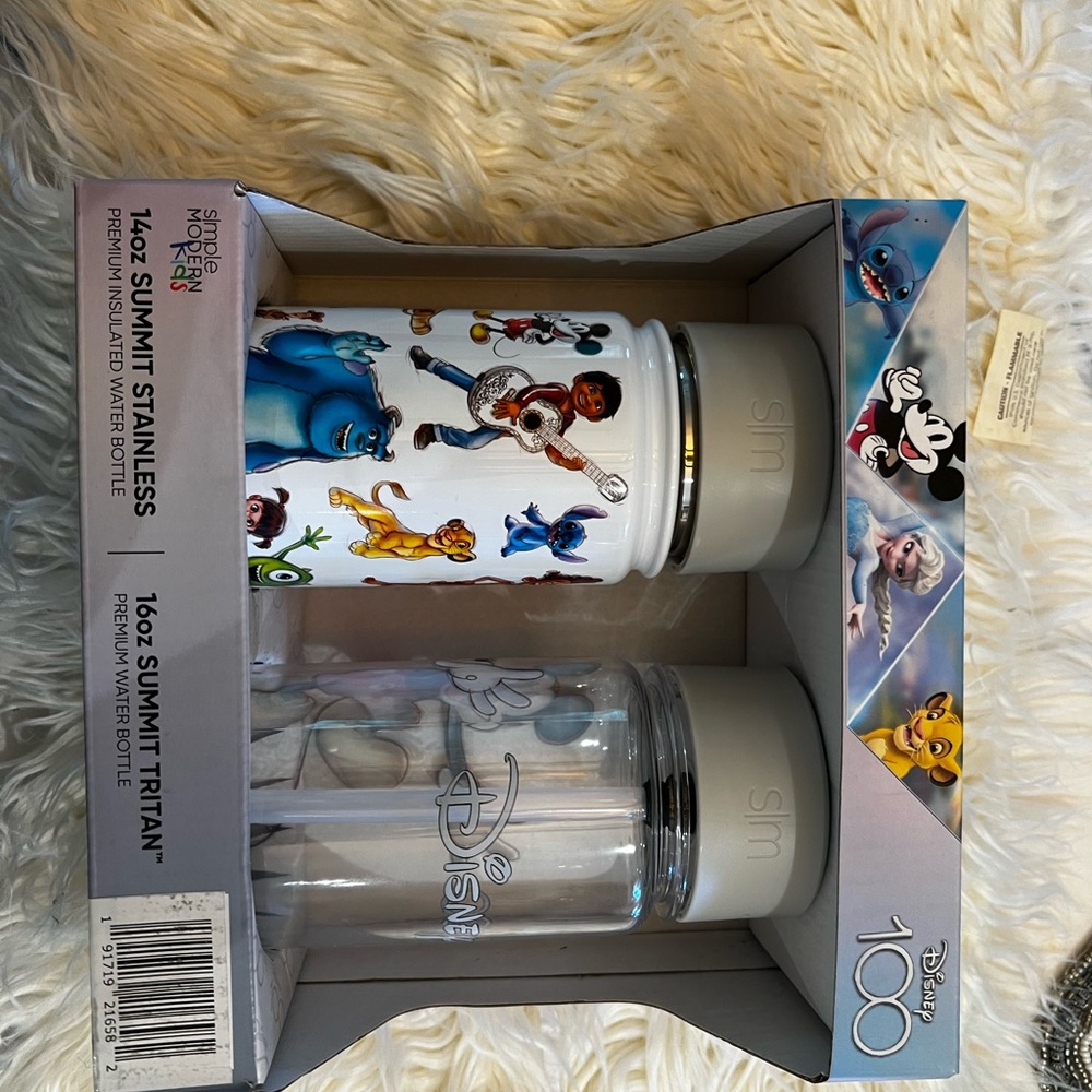 COPY - COPY - Disney Characters 100 years 14OZ & 16OZ Water Bottle Set